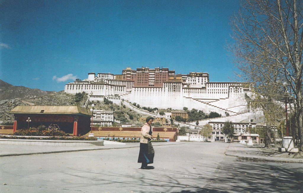 Woman Walking in Front of the Potala
