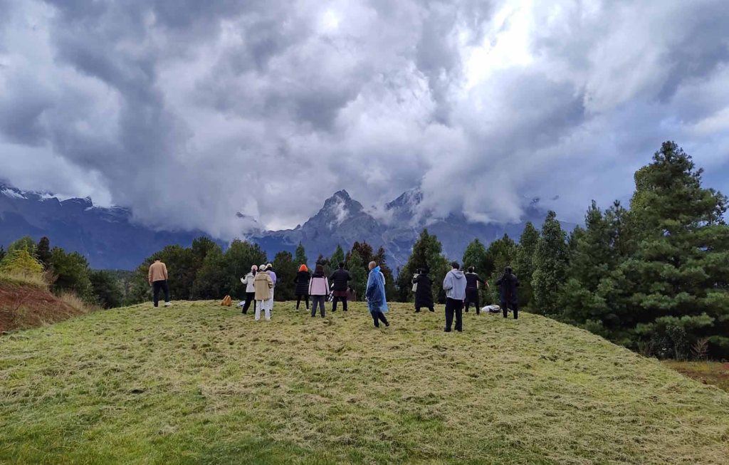 Clouds near Jade Dragon Snow Mountain in China