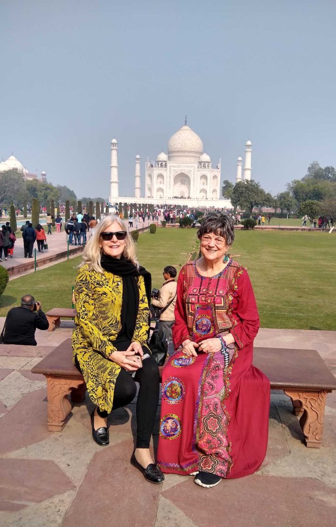 Mary and Sandy at Taj Mahal in India